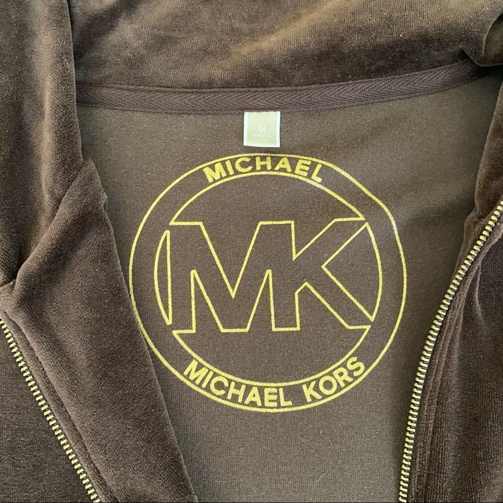 Michael Kors | Brown Velour Jacket, Size M - Picture 7 of 9